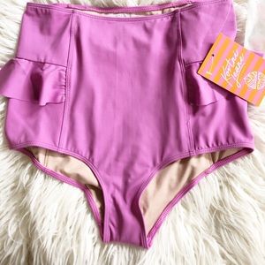 Kortni Jeane Bodacious Purple Hip Ruffle S